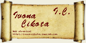 Ivona Cikota vizit kartica